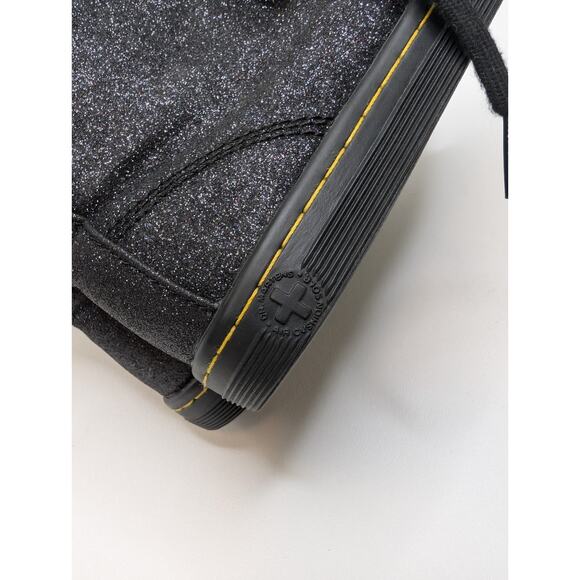 Dr. Martens Hackney Black Glitter Leather Combat Boots Women's US 5 - Picture 7 of 9